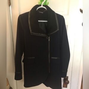 Trina Turk black wool coat